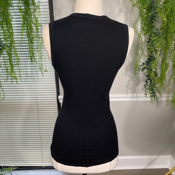 Enza Costa | Supima Sleeveless U Tank - Picture 2 of 4